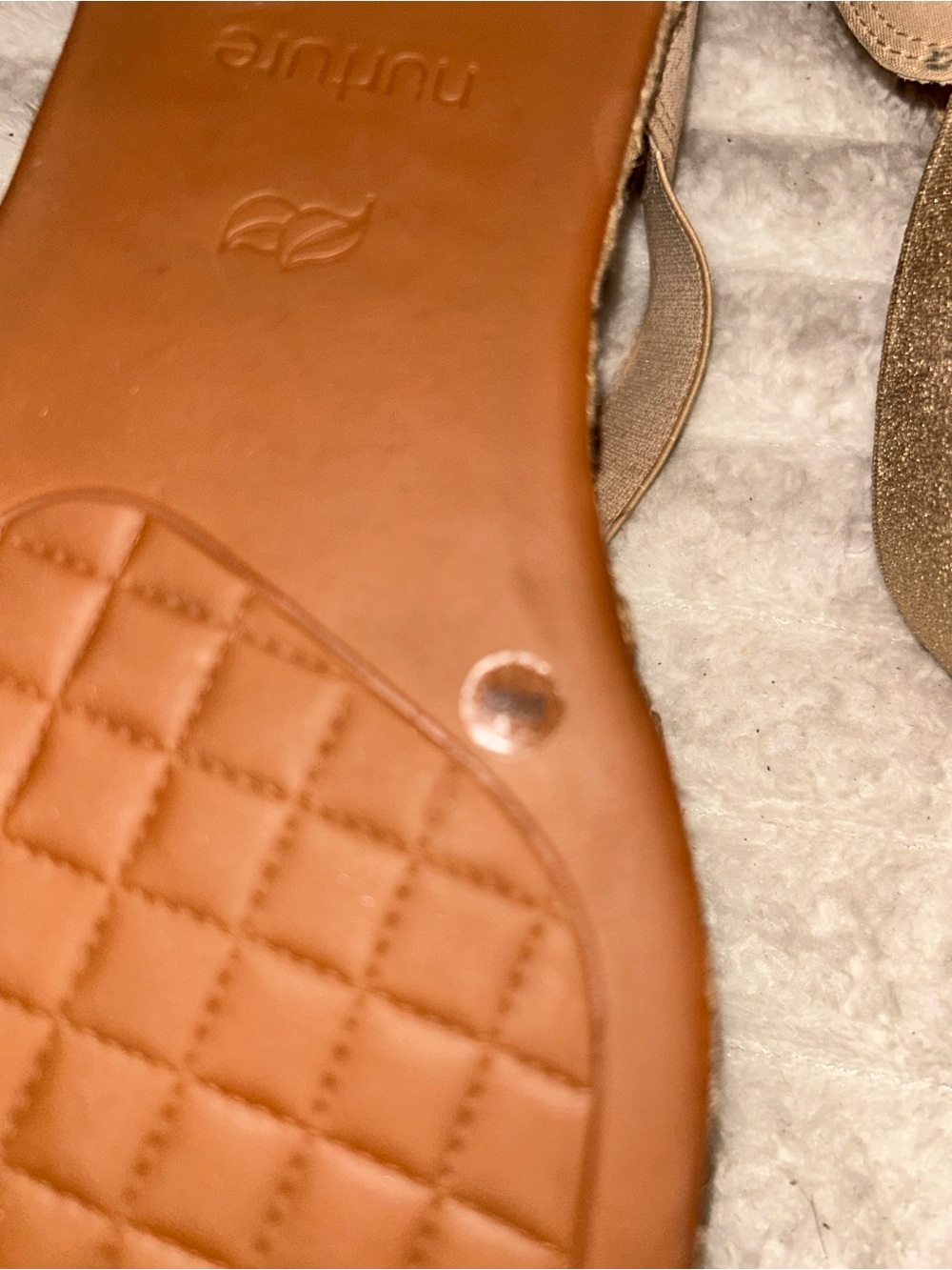 Nurture by Lamaze Metallic Gold Espadrille Flats with Crisscross Straps - Picture 8 of 10